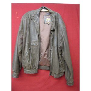 Vintage Adventure Bound Brown Leather Bomber Pilot Thinsulate Jacket Size XLT